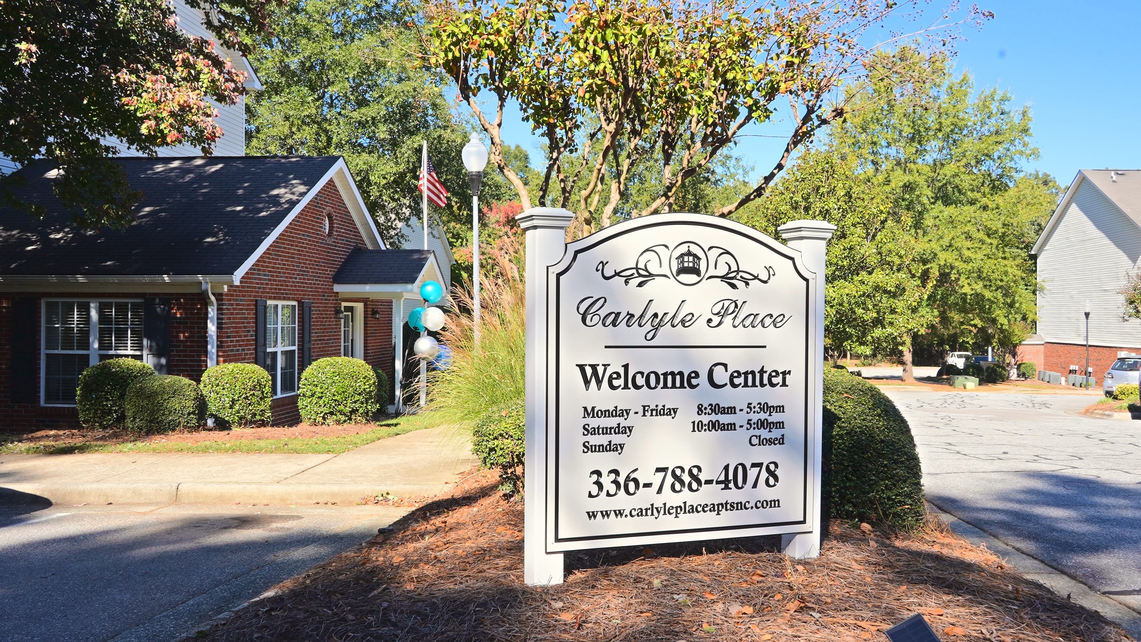 The welcome center at Carlyle Place
