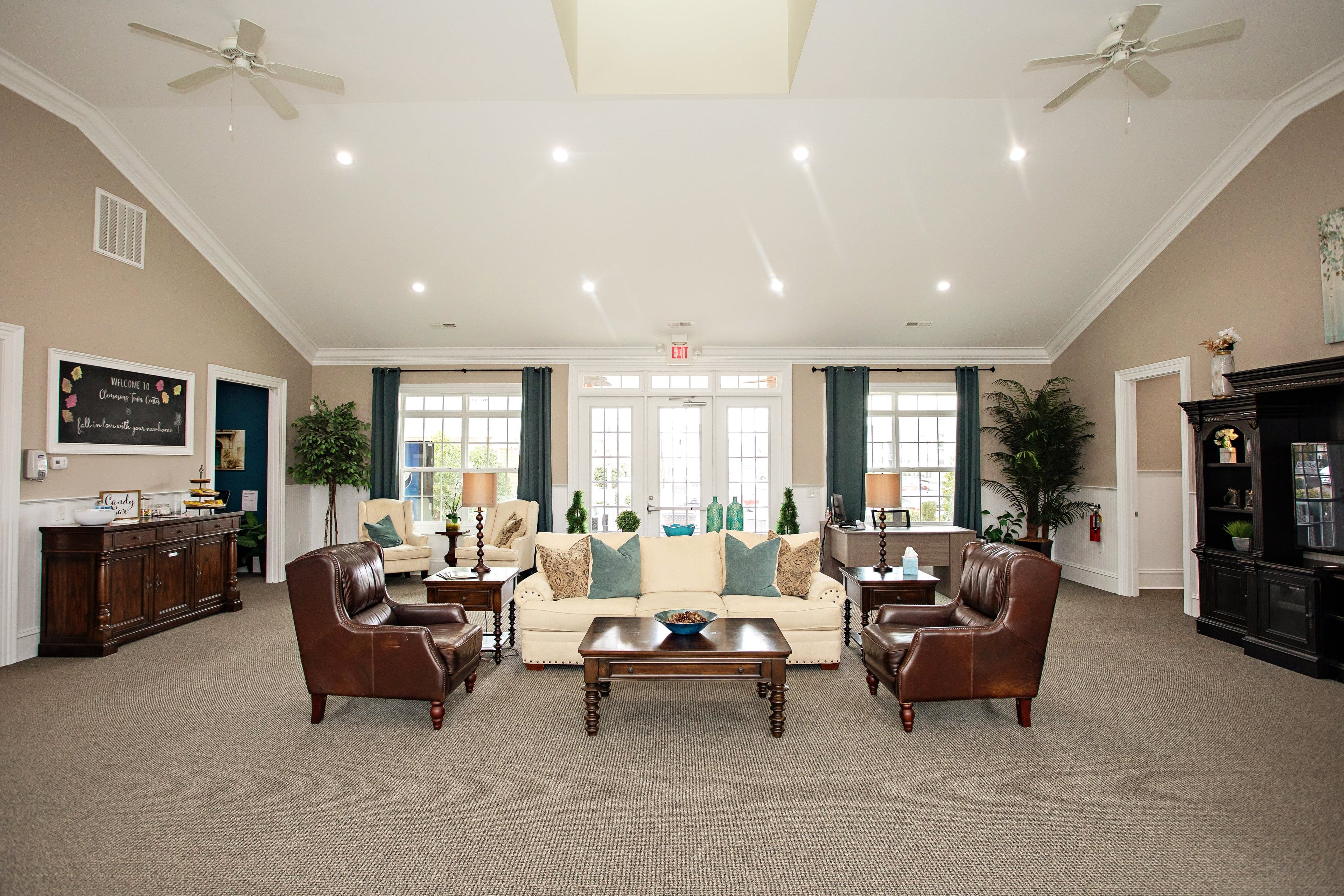 The clubhouse lounge at Clemmons Town Center