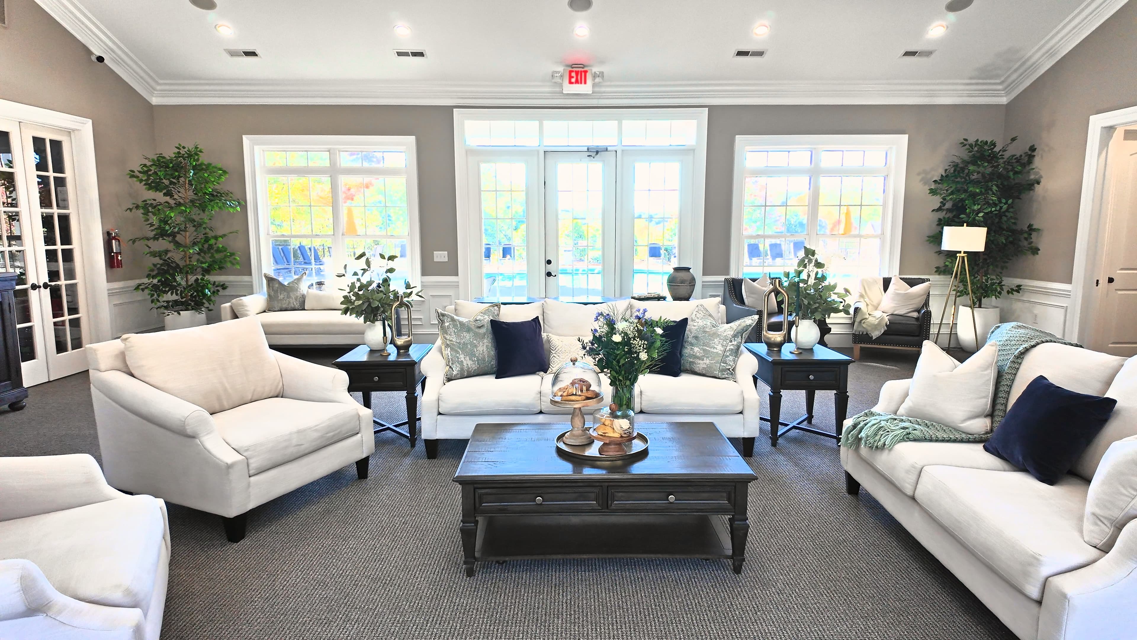 The clubhouse lounge at Legacy Park