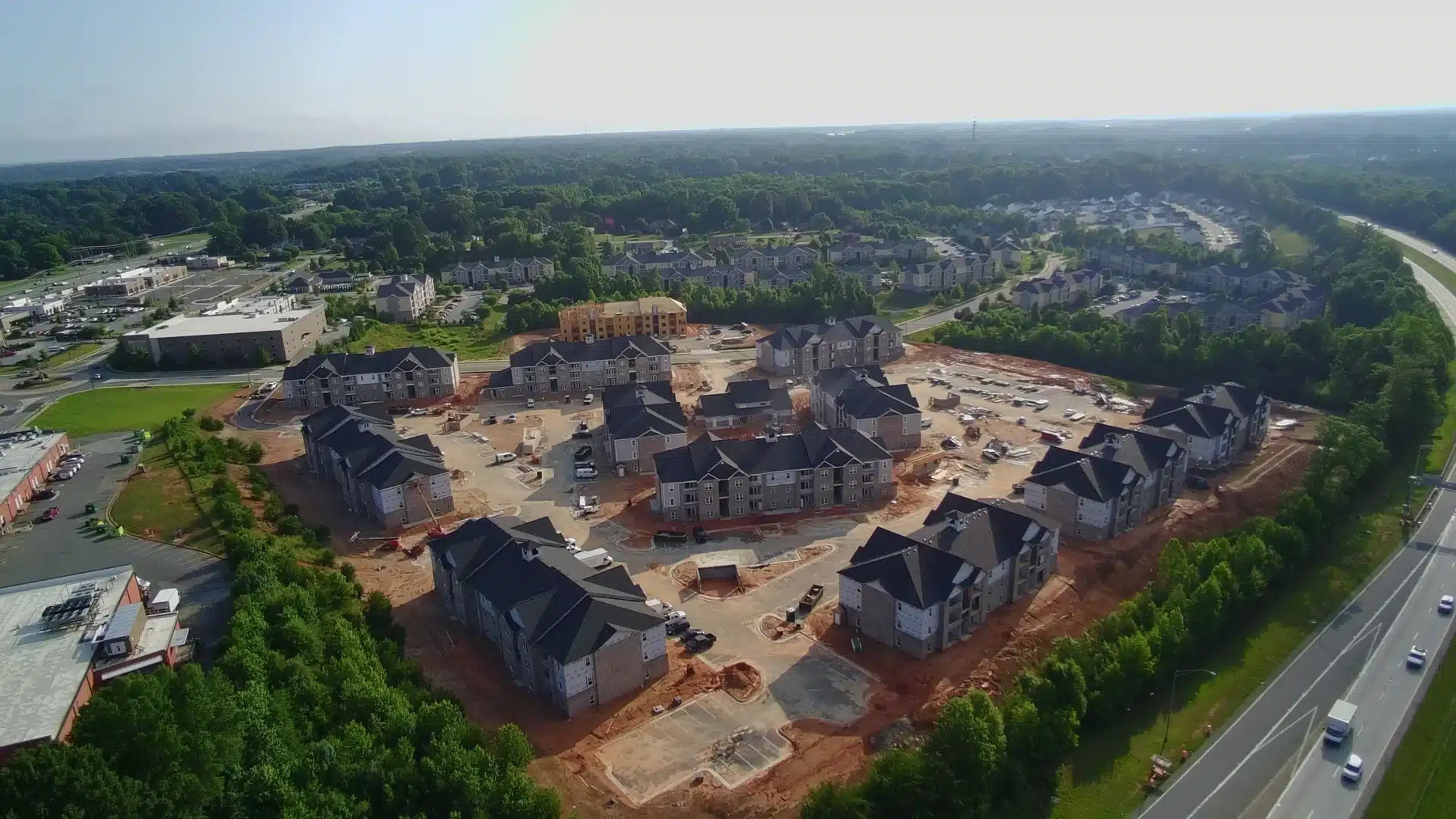 Aerial view of 1188 at Solomon under construction on Union Cross Road