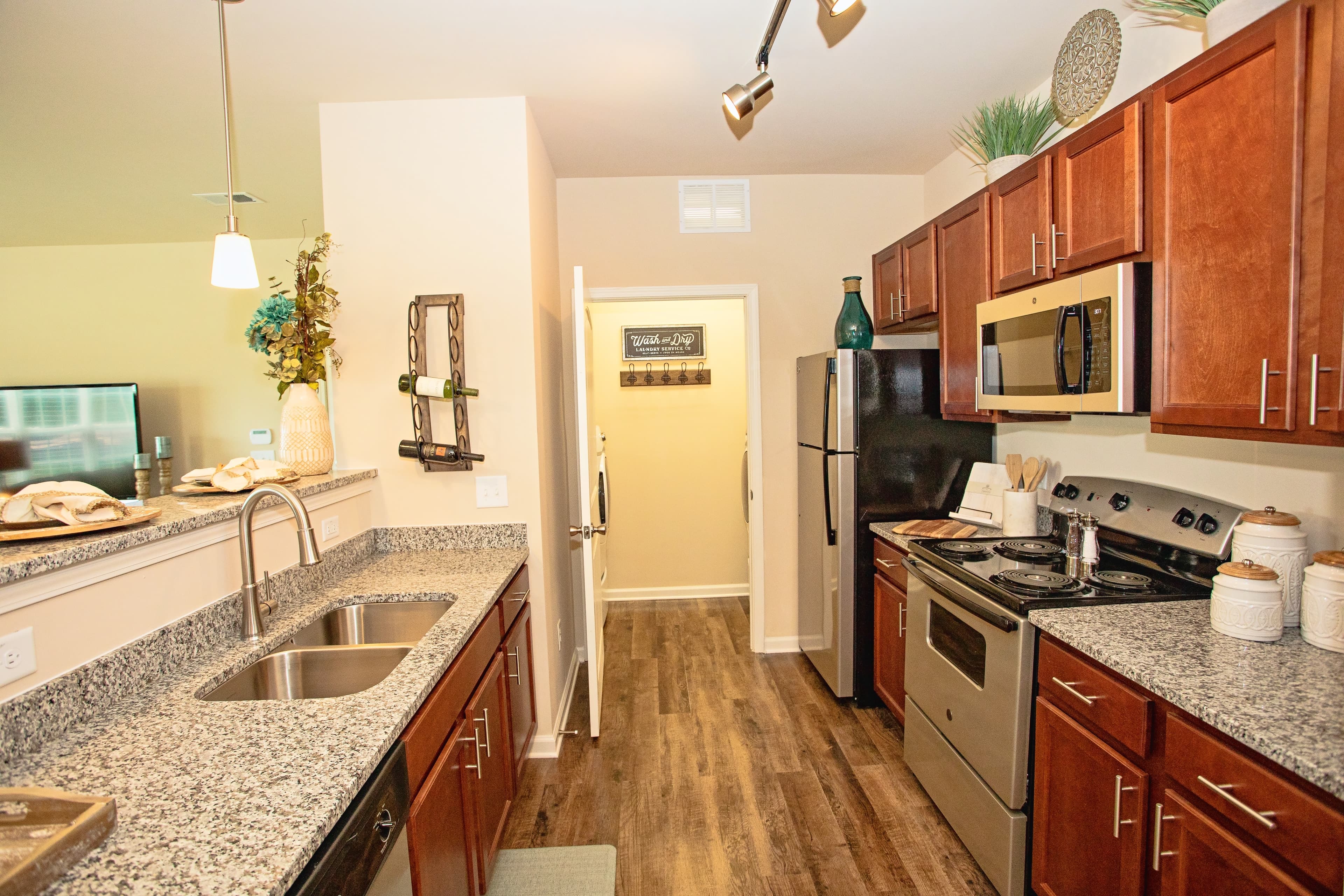 Kitchen in an apartment at The Reserve at Brookberry Farm