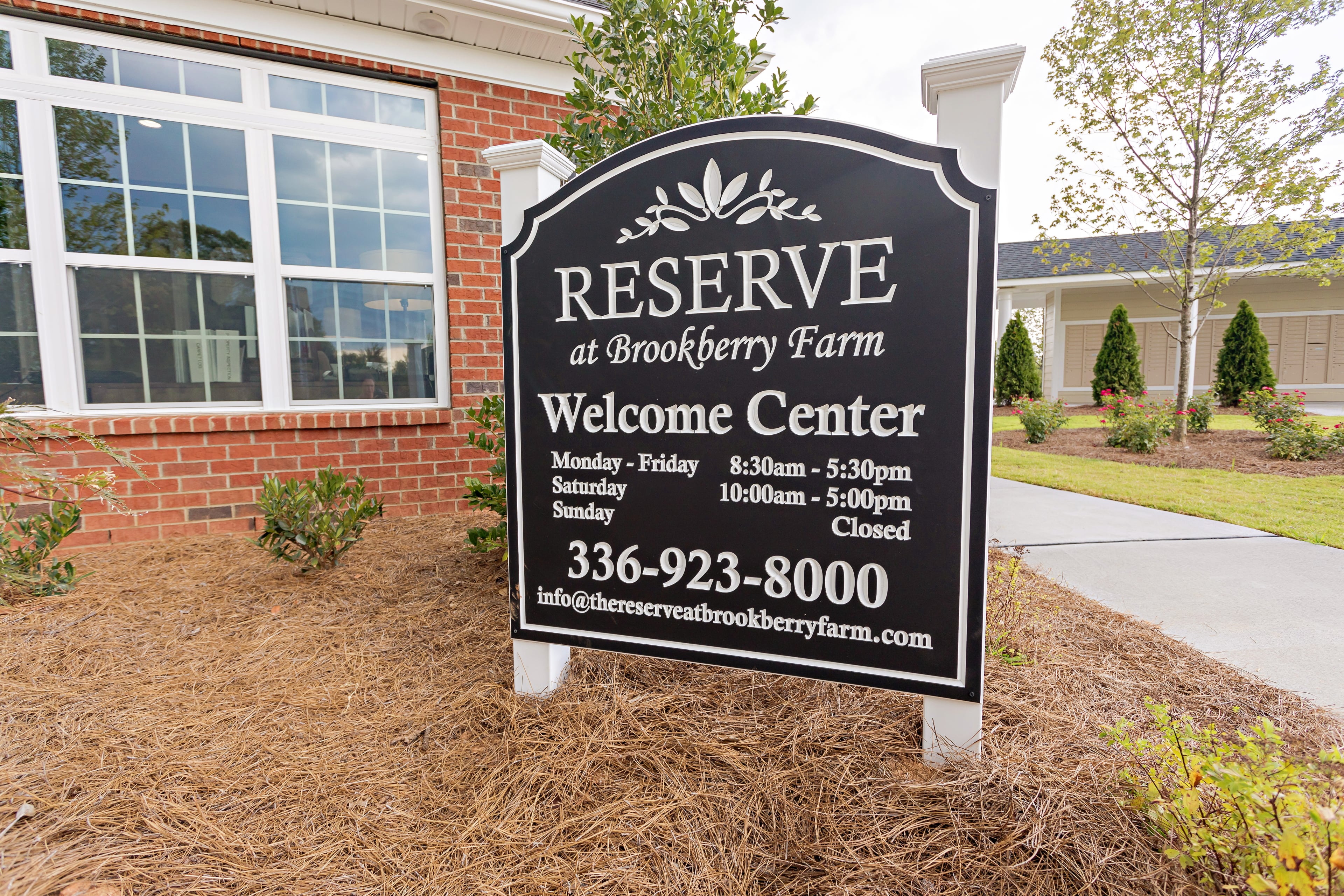 The welcome center at The Reserve at Brookberry Farm